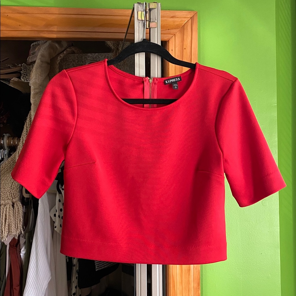Express Scarlet Short Sleeve Top